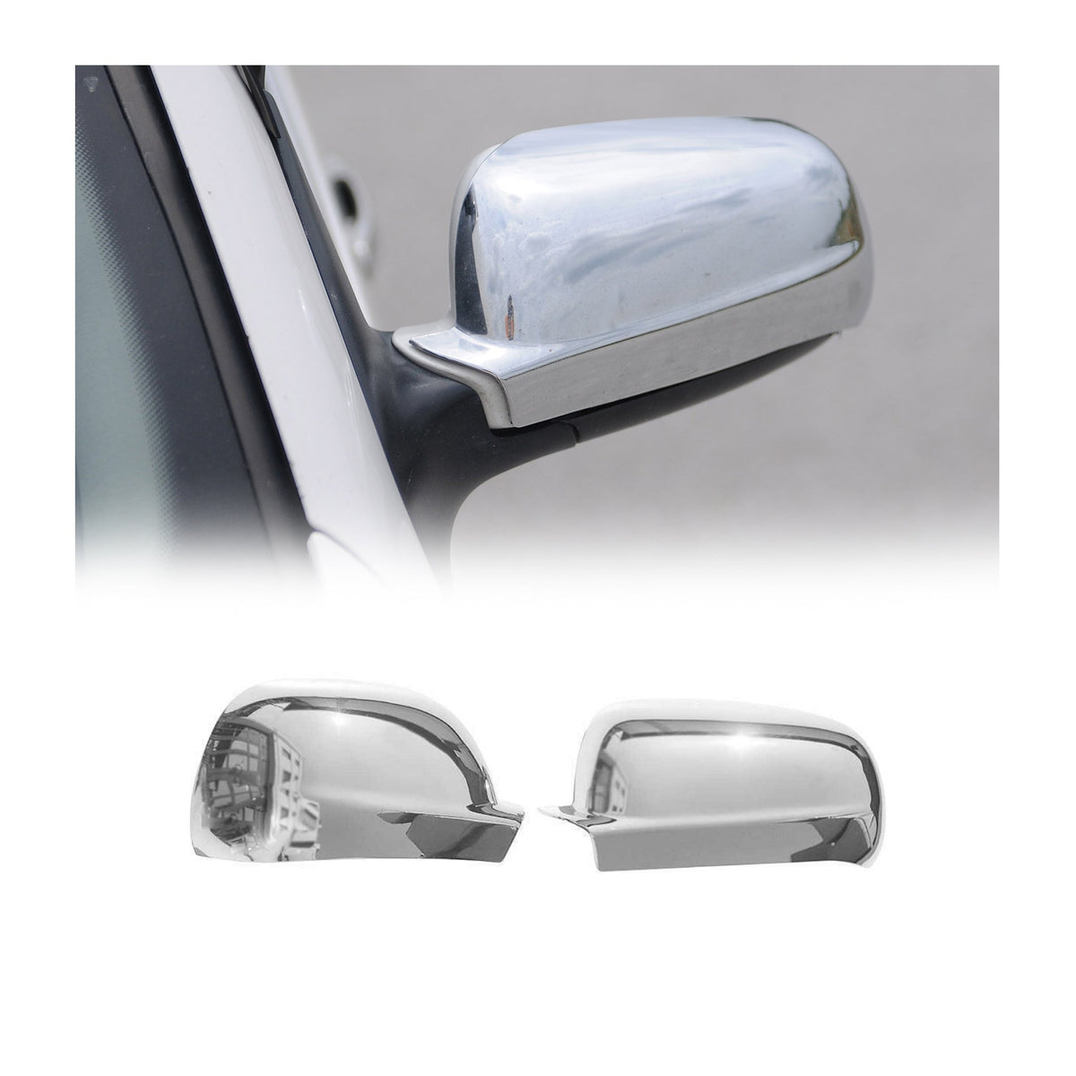 Spiegelkappen Spiegelabdeckung für VW Bora 1998-2004 Chrom ABS Silber 2tlg