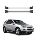 Dachträger Grundtäger für Mercedes ML Klasse W164 2005-2011 75kg Alu Silber 2x