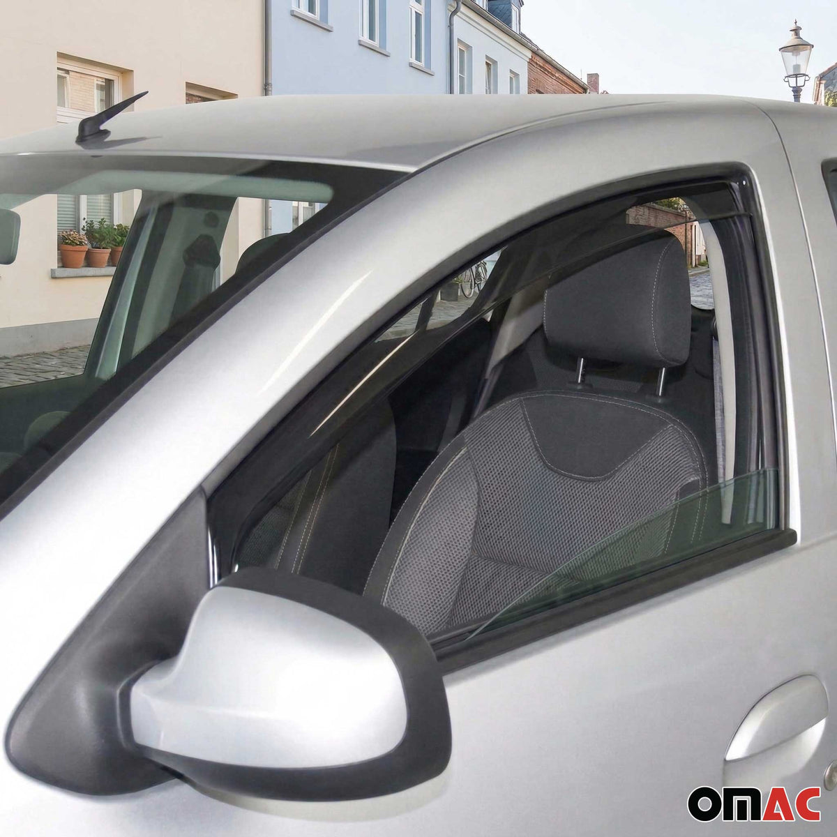 Windabweiser Regenabweiser für Dacia Sandero Stepway I 2009-2012 Dunkel 2x