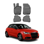 OMAC Gummimatten Fußmatten für Audi A1 / A1 Sportback 2014-2018 Facelift Schwarz