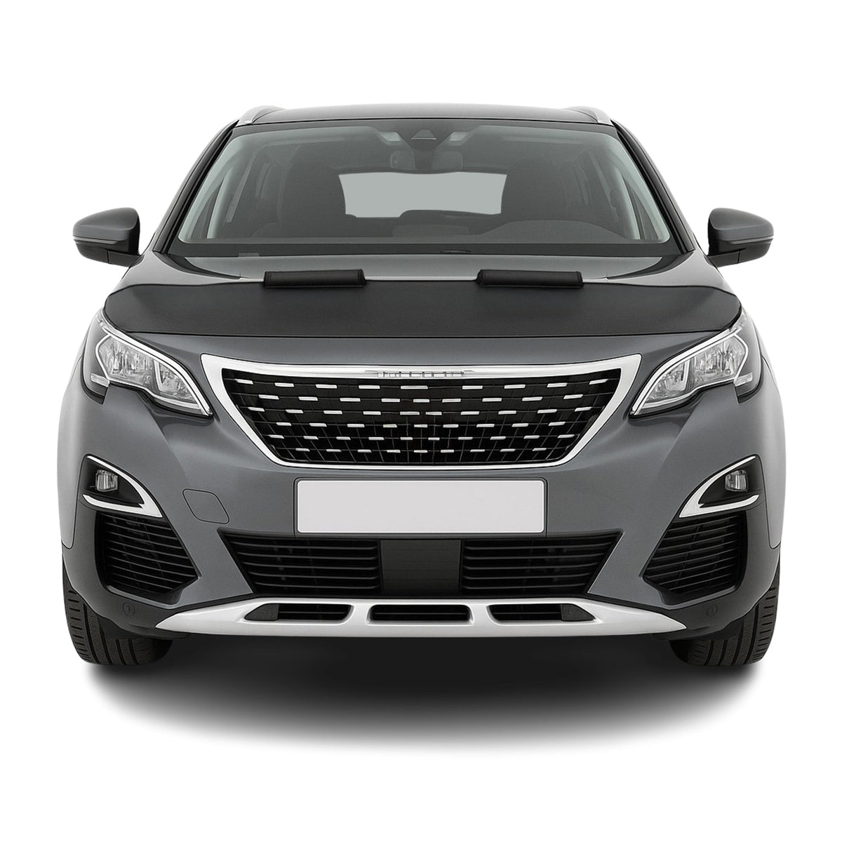 Haubenbra Steinschlagschutz Bonnet Bra für Peugeot 3008 2016-2024 Schwarz Halb