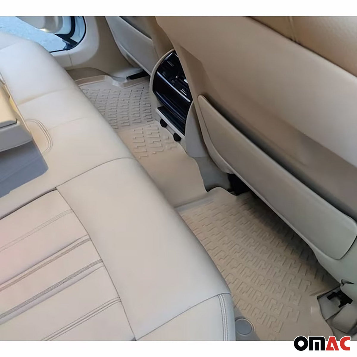 Fußmatten 3D Gummimatten für Mercedes A Klasse W177 2018-2026 Gummi TPE Beige 4x