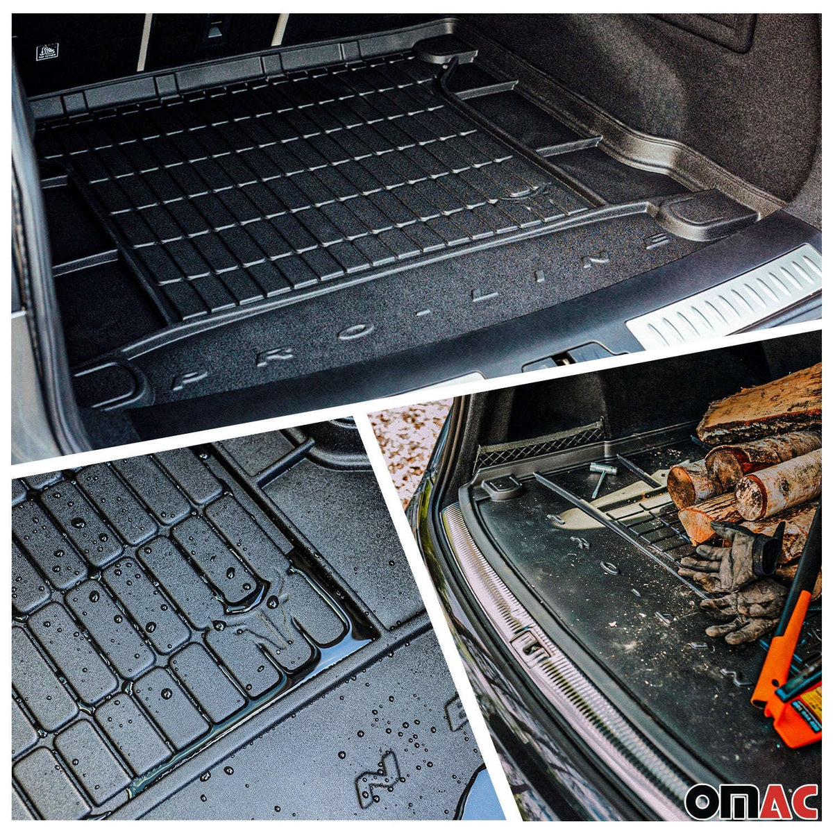 OMAC Fußmatten & Kofferraumwanne Set für Ssangyong Rexton 2017-2026 Gummi 4x