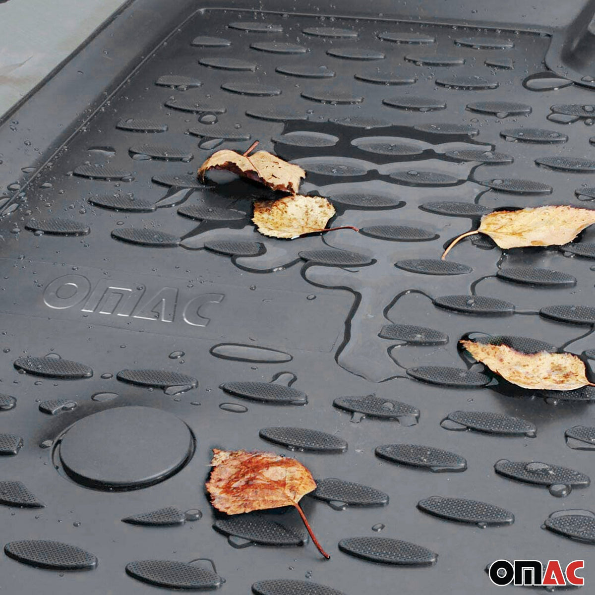 OMAC Gummimatten Fußmatten für Seat Leon 2012-2020 TPE Automatten Grau 4x