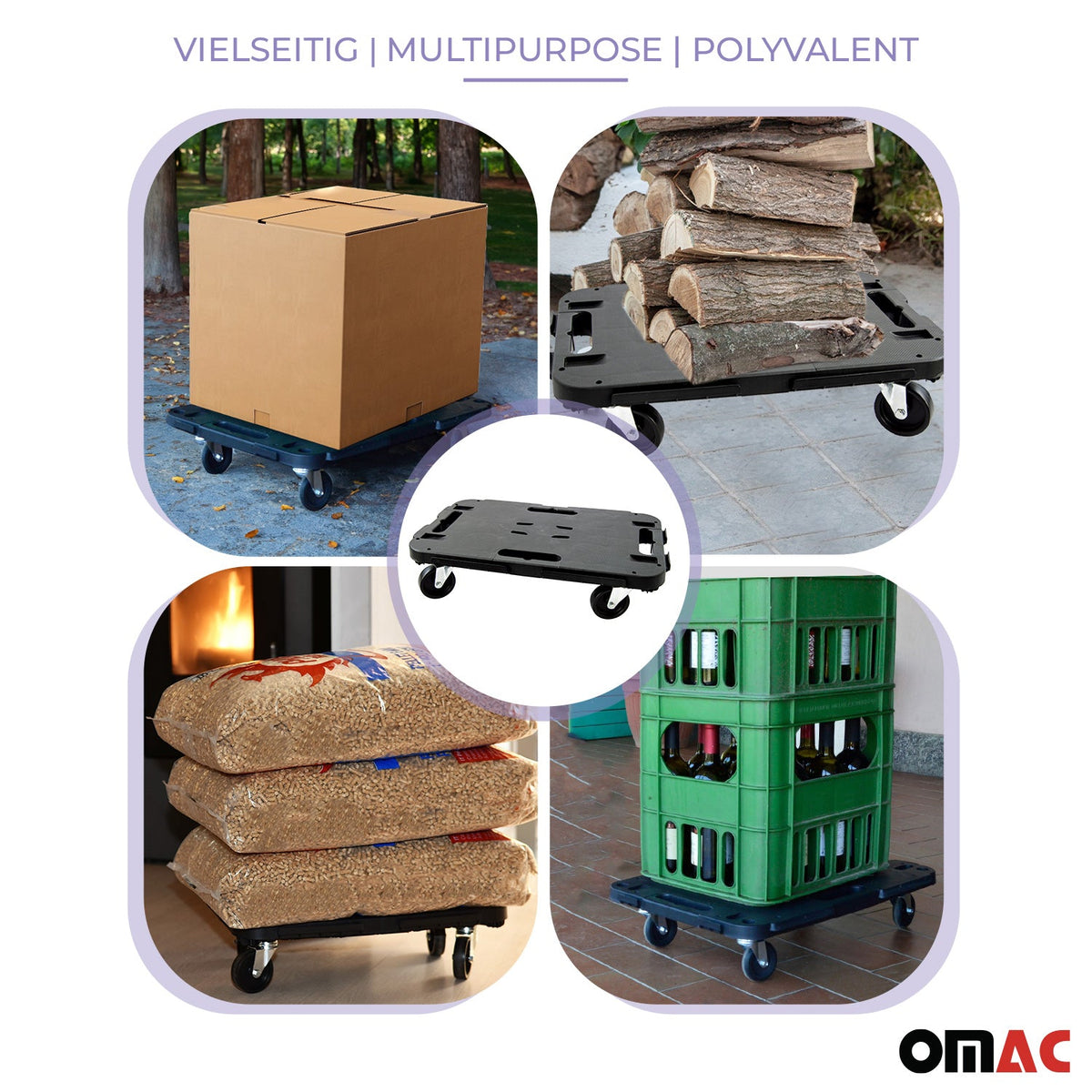 Rollbrett Transportroller Möbelroller Transporter 543 kg Möbelbeweger Trittbret