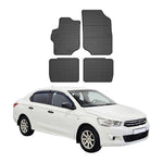 OMAC Gummi Fußmatten für Citroen C-Elysee 2012-2020 Automatten Gummi Schwarz 4x
