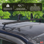 3x Dachträger + Leiterhalter Set für Opel Vivaro A 2001-2014 Lastanschläge