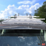 3x Dachträger + Leiterhalter Set für Opel Vivaro 2001-2014 Lastanschläge Silber