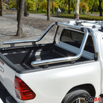 Überrollbügel Rollbar für Toyota Hilux 2015-2026 Gefärbten Stahl Ø76 Silber