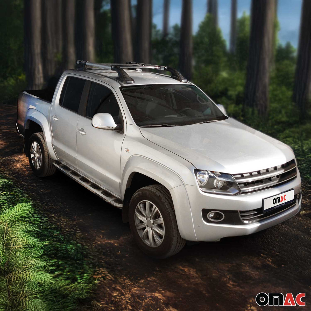 Dachreling & Dachträger Satz für Mazda BT-50 2006-2012 Aluminium Grau 4x