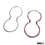 Getränkehalter Rahmen Cupholder für Hyundai Veloster 2011-2017 Chrom Silber 2tlg