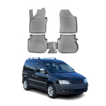 OMAC Gummimatten Fußmatten für VW Caddy 2007-2015 TPE Automatten Grau 4x