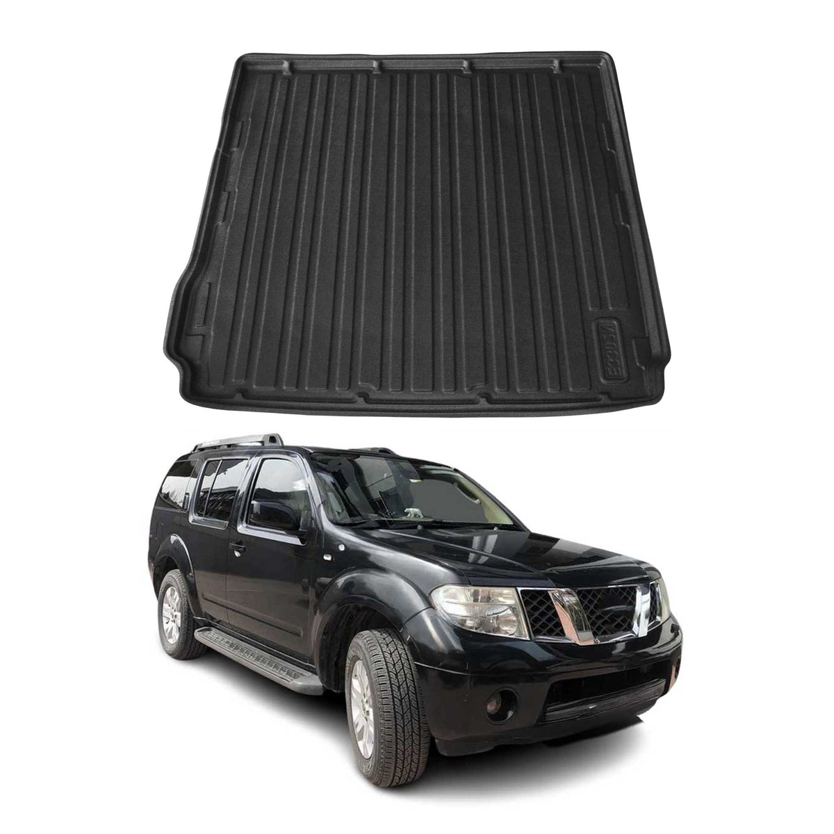 Kofferraumwanne Laderaumwanne für Nissan Pathfinder 2005-2021 Gummi TPE Schwarz