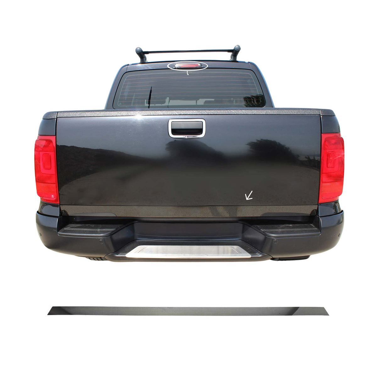 Kofferraumleiste Heckklappe Leiste für VW Amarok 2010-2021 Edelstahl Dunkel 1tlg