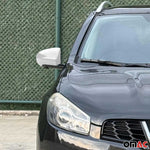 Spiegelkappen Spiegelabdeckung für Nissan Qashqai +2 2008-2014 Chrom ABS Silber