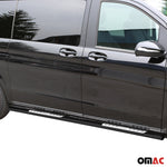 Stahl Schwellerrohre Trittbretter für Mercedes Vito W447 2014-2026 L1 Schwarz 2x