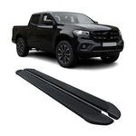 Trittbretter Seitenschutz für Mercedes X Klasse DoubleCab 2017-23 Alu Schwarz 2x
