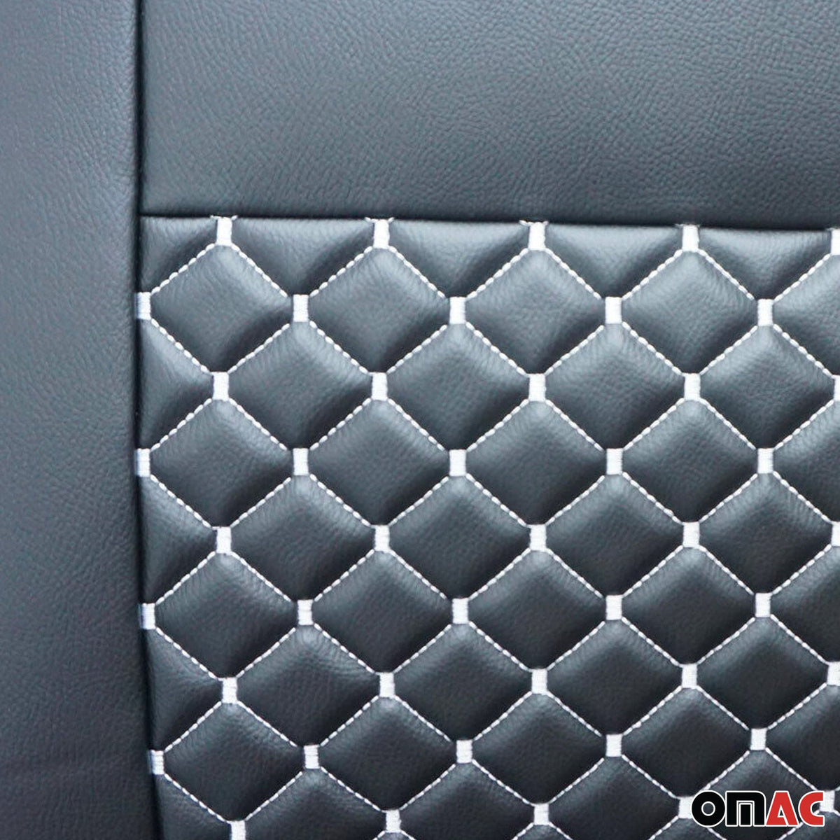 Sitzbezüge Schonbezüge für Ford Transit 2000-2014 Kunstleder Schwarz Weiß 1tlg