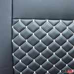Sitzbezüge Schonbezüge für Ford Transit 2000-2014 Kunstleder Schwarz Weiß 1tlg