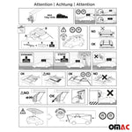 Menabo Dachträger Grundtäger für Fiat Idea 2003-2012 75kg Stahl Silber 2 tlg