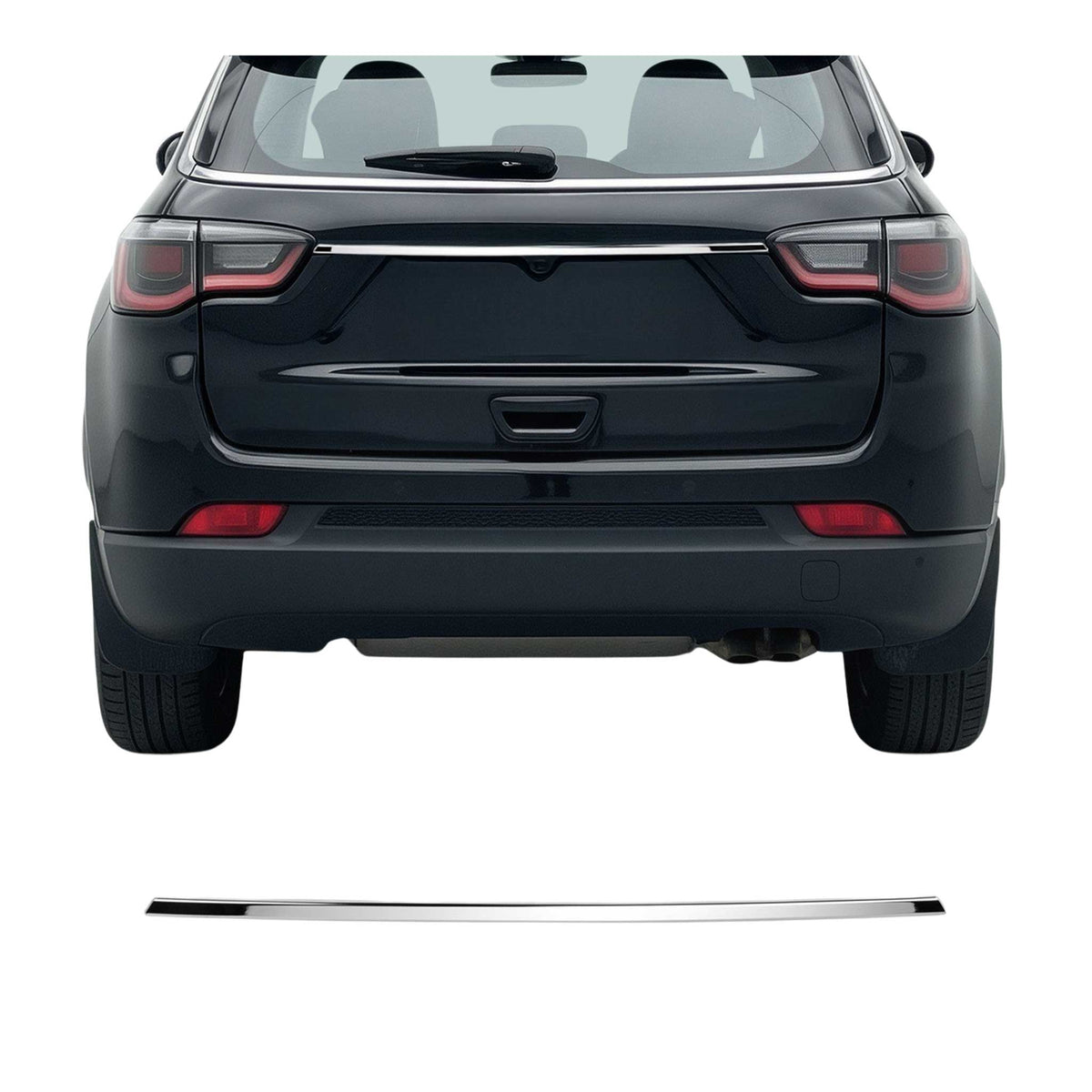 Heckklappe Kofferraumöffner Griff für Jeep Compass 2017-2025 Edelstahl Chrom