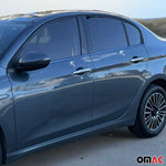 Fensterleisten Fensterrahmen für Fiat Tipo 2015-2026 Edelstahl Glanz Dunkel 4x