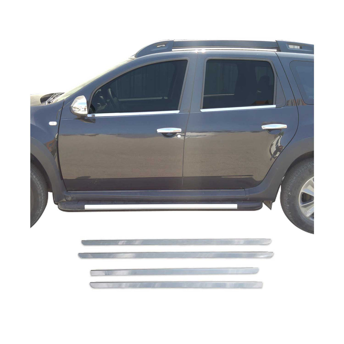 Fensterleisten Zierleisten für Dacia Duster I 2010-2017 Edelstahl Chrom 4tlg