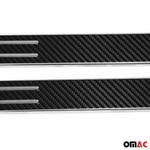 Einstiegsleisten Türschweller für Autos Universal 38cm Chrom Kohlefaserfolien 2x