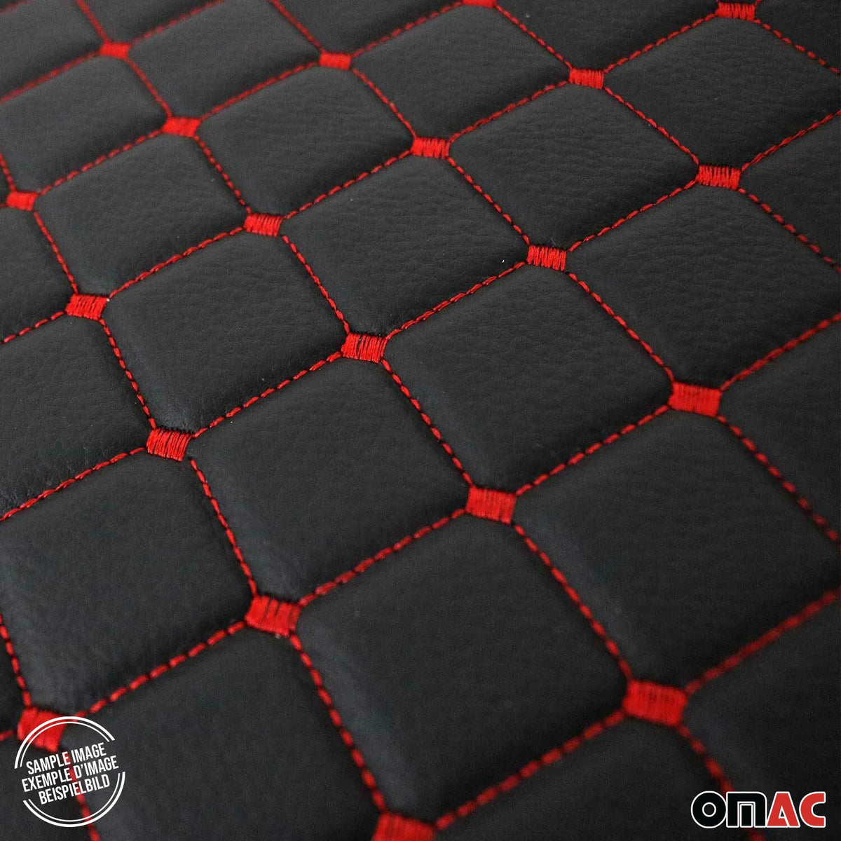 Fußmatten Leder Automatten für Land Rover Sport 2005-2013 Schwarz Rot 4x