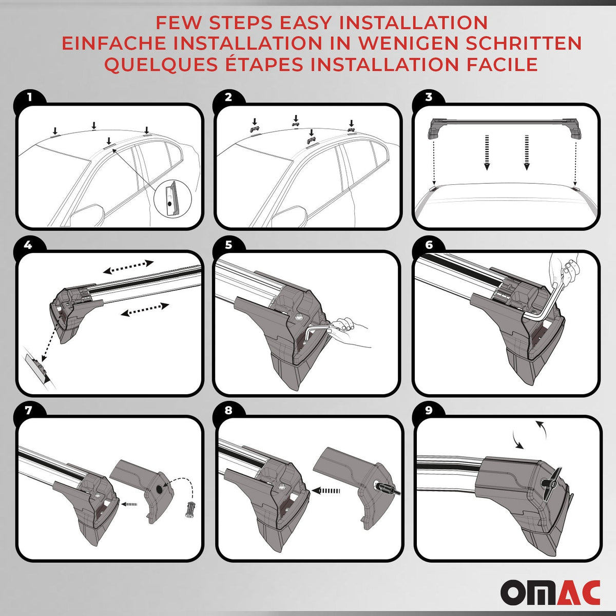 Dachträger Gepäckträger für Mazda 3 Schrägheck 2003-2009 Grundträger Alu Silber