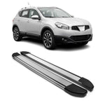 Alu Seitenschweller Trittbretter für Nissan Qashqai +2 NJ10 2008-2013 Silber 2x