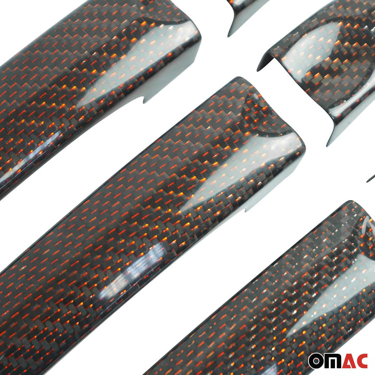 Türgriff Blende Türgriffkappe für VW Multivan T5 2003-2015 4Tür Carbon Rot 6x