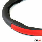 Lenkradbezug Lenkradschoner Lenkrad abdeckung Schwarz Halbmond Rot Ø 38-40 cm