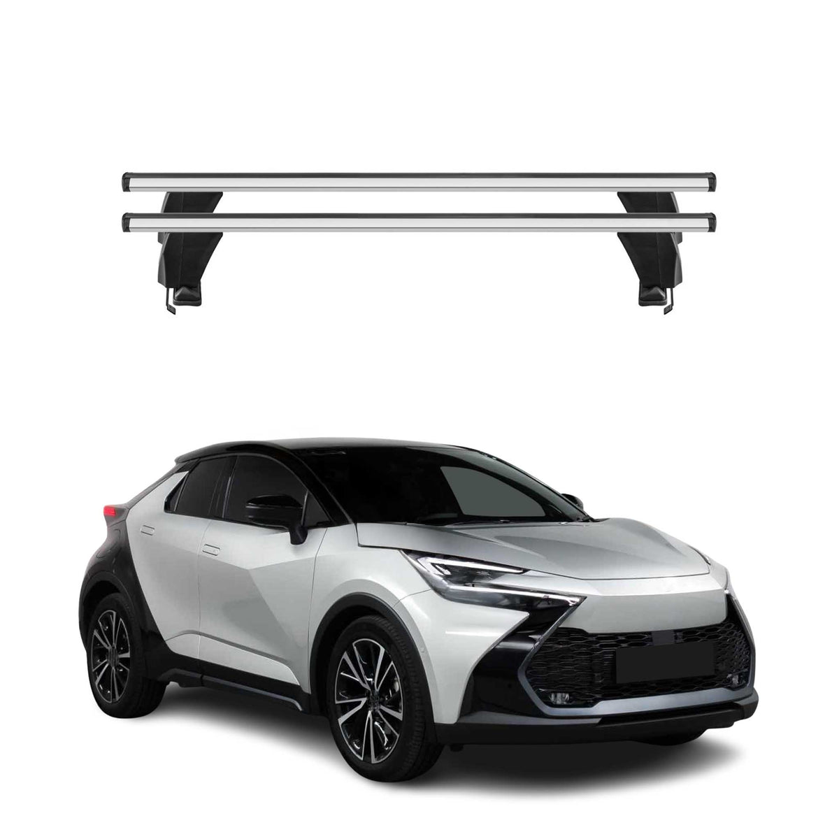 Menabo Dachträger Grundträger für Toyota C-HR mk2 2024-2026 Alu Grau 2tlg