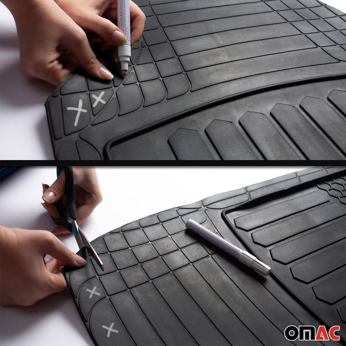 Gummimatten & Kofferraumwanne Set für Opel Crossland X Antirutsch Universal