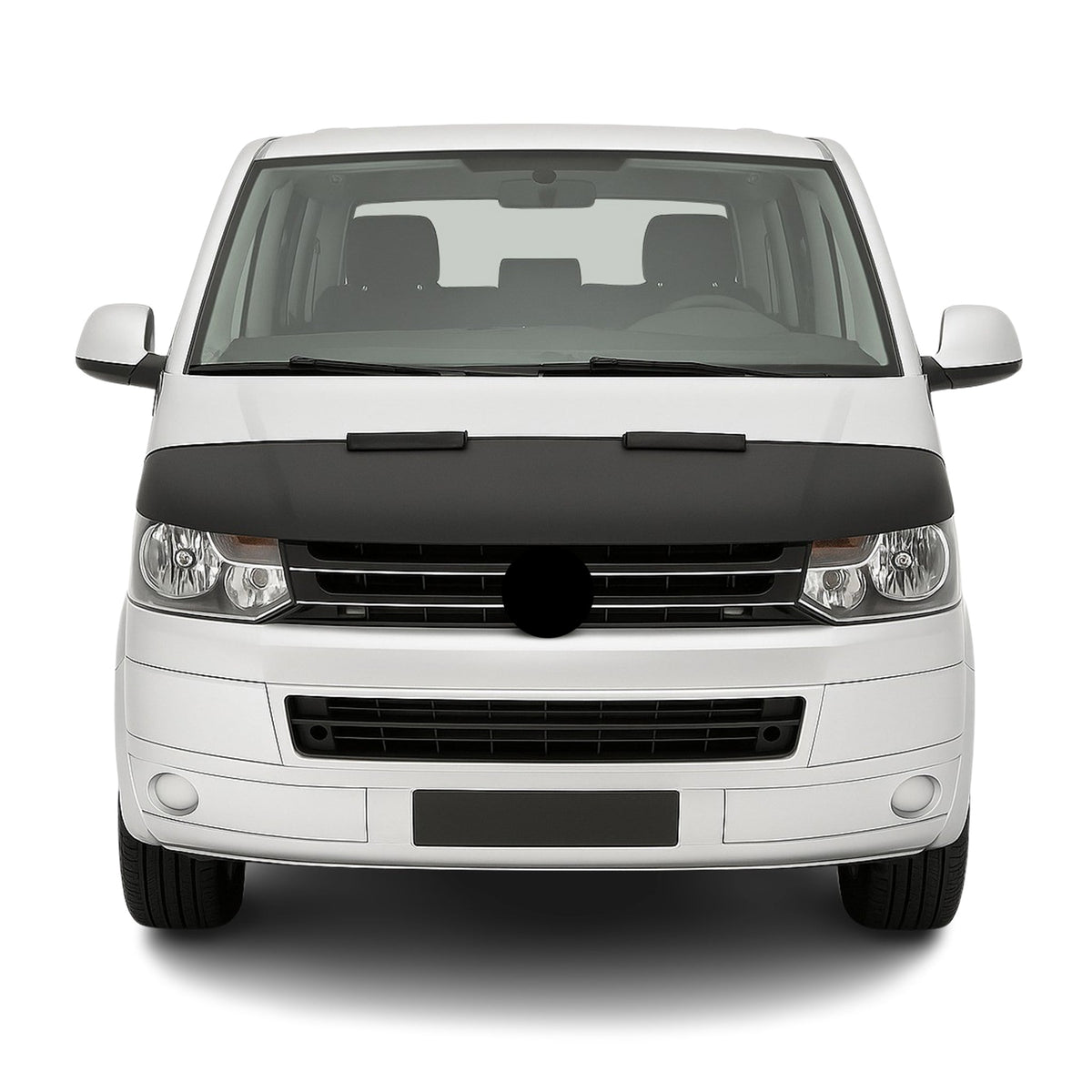 Haubenbra Steinschlagschutz für VW Transporter T5 2010-2015 Schwarz Halb