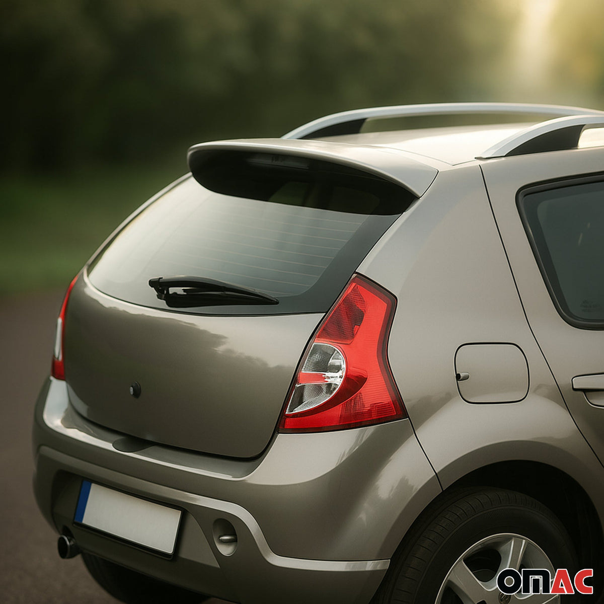 Heckspoiler Dachspoiler für Dacia Sandero II 2012-2020 Lackiert Grau