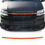 Kühlergrill Grillleiste für VW T6 Transporter 2015-19 Edelstahl Orange ohne logo