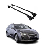 Dachträger Grundträger für Chevrolet Cruze Kombi 2008-2016 75kg Stahl Schwarz 2x
