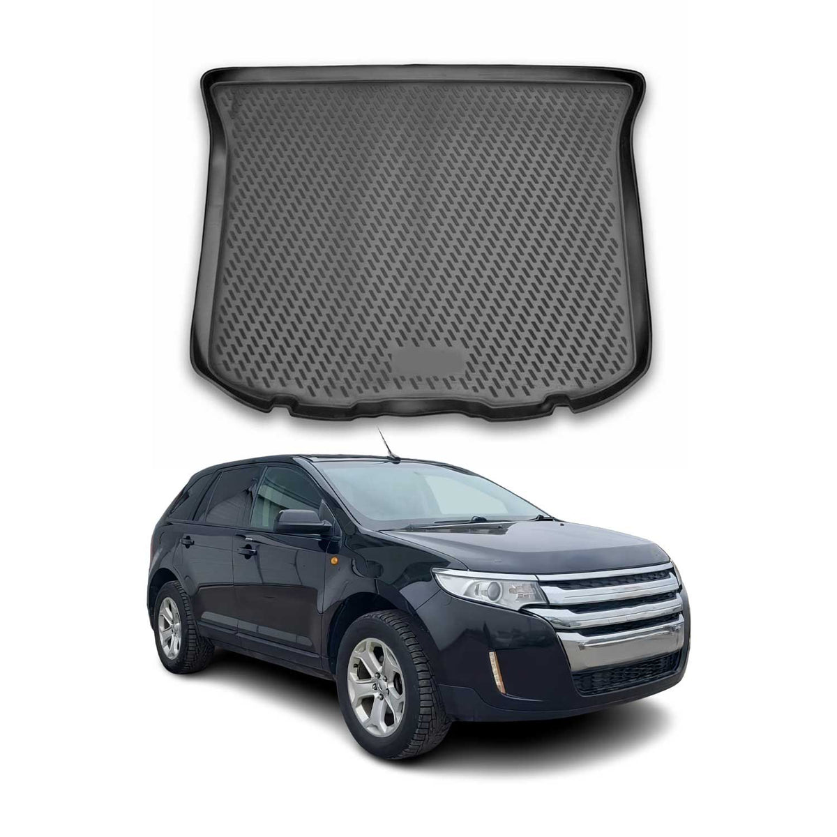 Kofferraummatte Kofferraumwanne für Ford Edge 2013-2015 Gummi TPE Schwarz