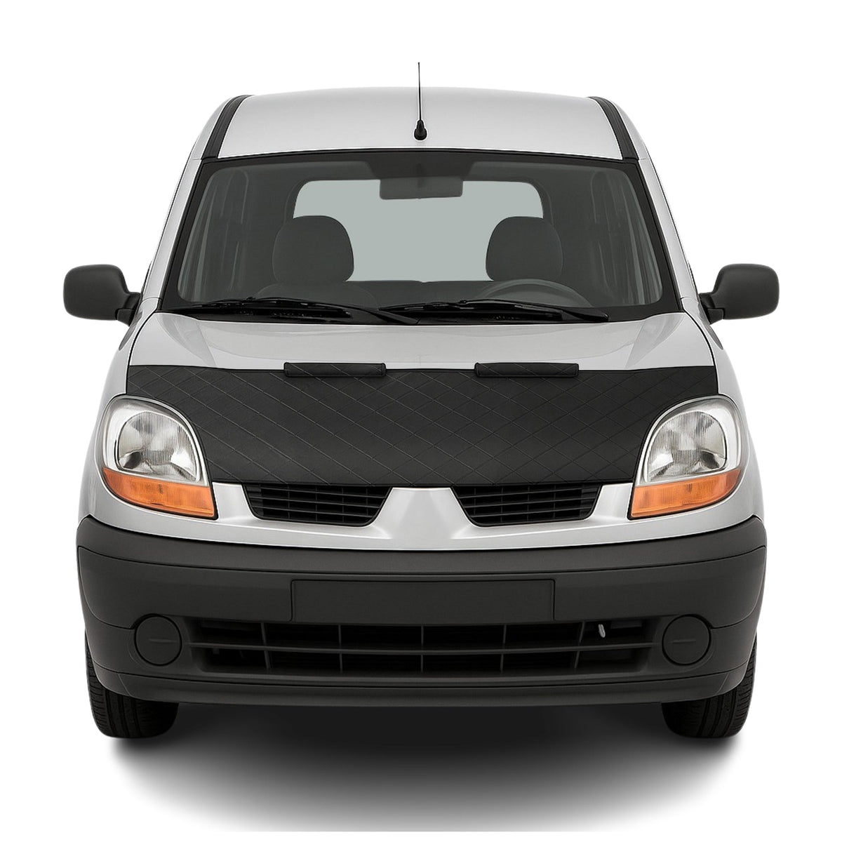 Haubenbra Steinschlagschutz für Renault Kangoo Facelift 1996-2004 Schwarz Halb