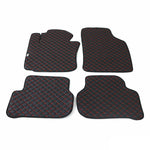 Fußmatten Leder Automatten für VW Passat B8 2014-2023 Kunstleder Schwarz Rot