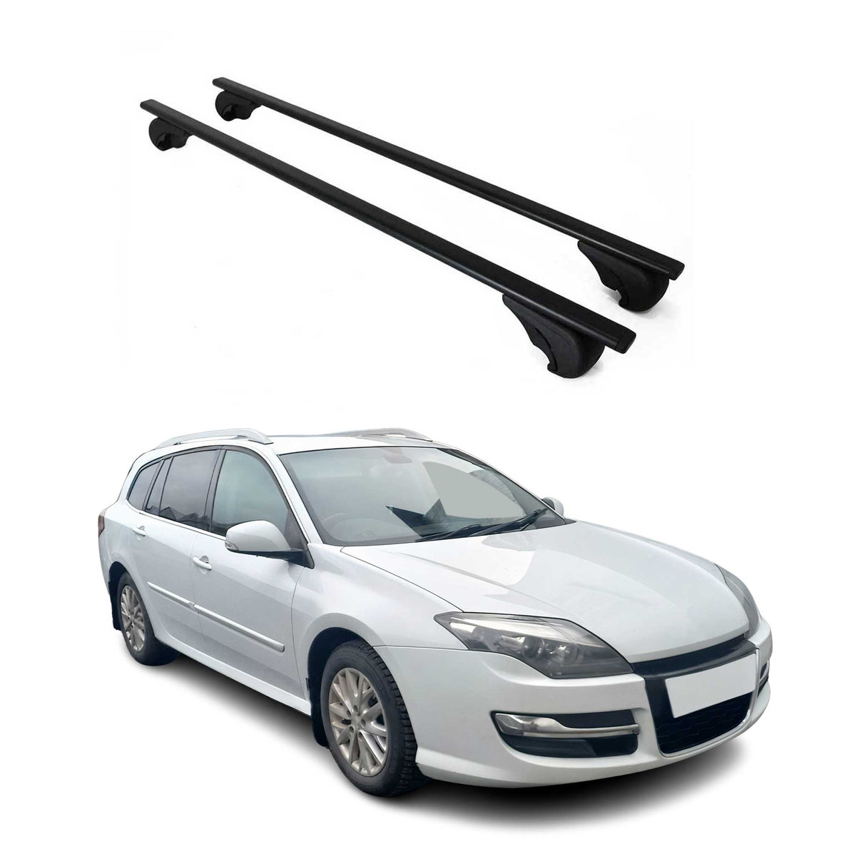 Dachträger Grundträger für Renault Laguna Grandtour 1995-2007 75kg Stahl Schwarz