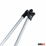 Fahrradträger Dachfahrradträger bis 17kg Aluminium Silber Fahrradhalter 2tlg