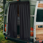 Maß Gardinen für VW T5 Transporter L1 L2 Heckklappe Vorhänge Schwarz