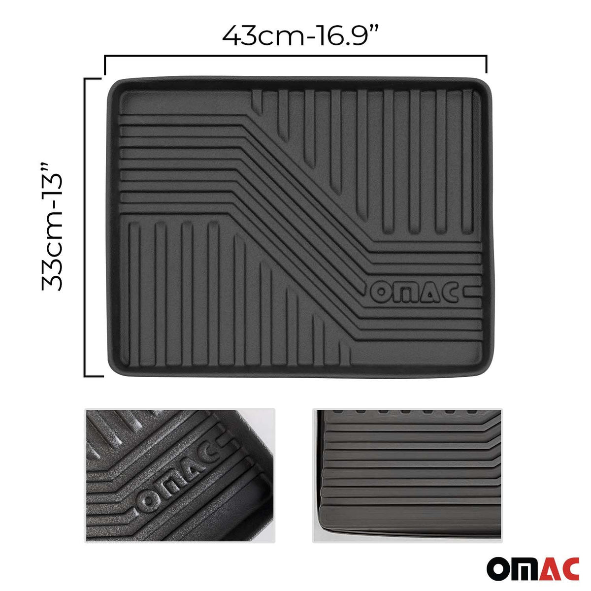OMAC Schmutzfangmatte Sauberlaufmatte Türmatte Napfunterlage 43x33cm Unterlage