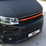 Kühlergrill Grillleiste für VW T6 Transporter 2015-19 Edelstahl Orange ohne logo