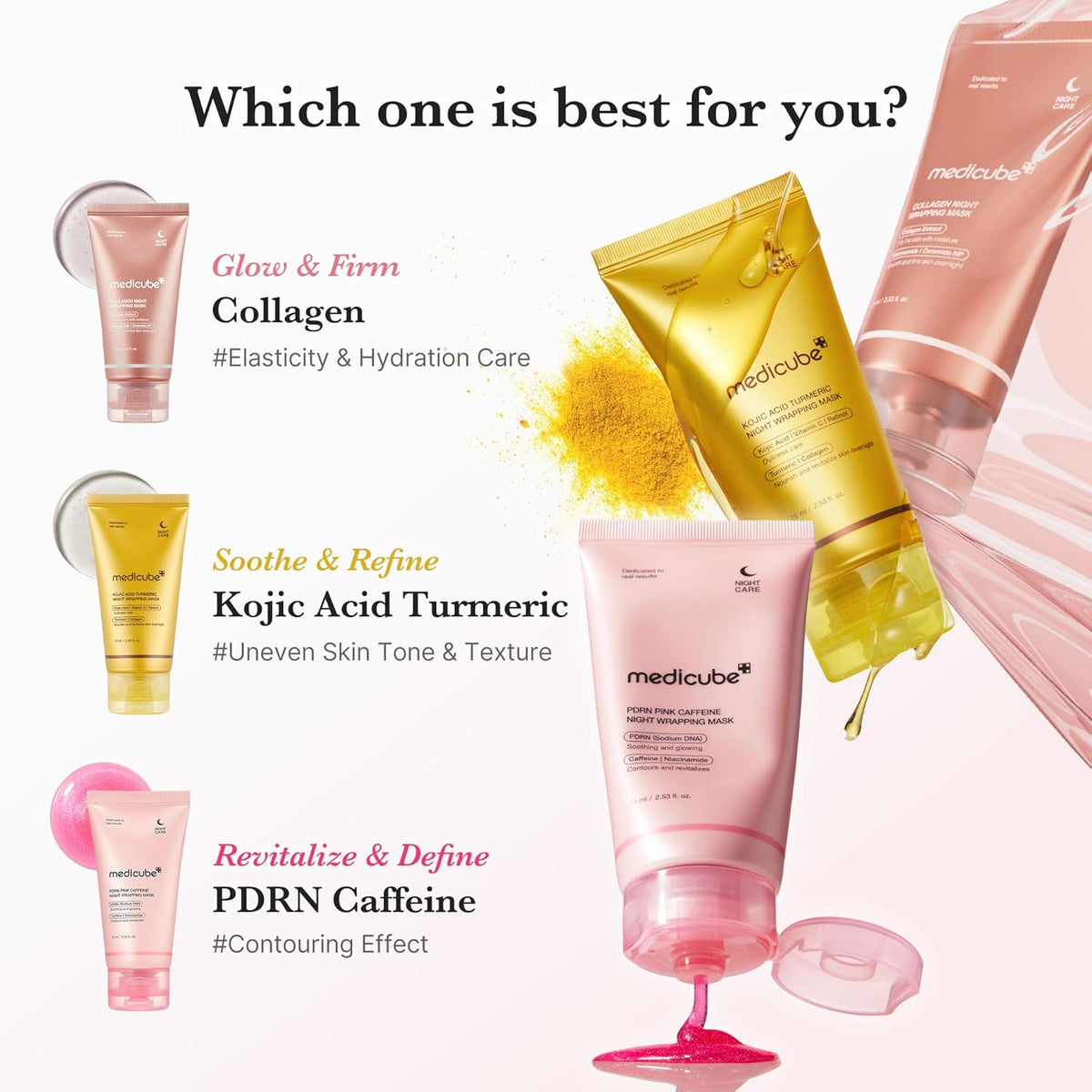 Medicube PDRN Pink Caffeine Night Wrapping Mask 75 ml