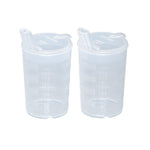 melinip Schnabelbecher ECO Trinkdeckel 4 mm Auslass farblos-natur | Beutel (10 Stück)