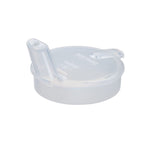 melinip Schnabelbecher ECO Trinkdeckel 4 mm Auslass farblos-natur | Beutel (10 Stück)